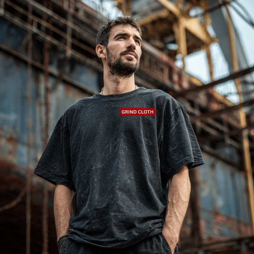 Vintage Cotton Pocket T-Shirt — "Pipe King" Graphic