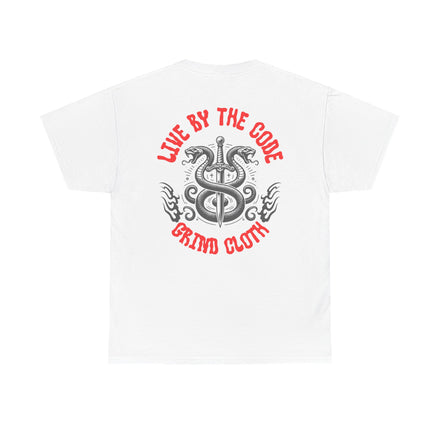 Live By The Code Grind Cloth Tee — Vintage Caduceus Graphic Shirt