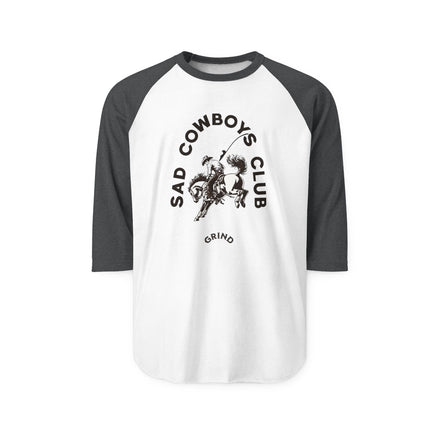 Sad Cowboys Club Raglan Shirt — Vintage Rodeo Graphic 3/4 Sleeve